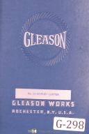 Gleason-Gleason No. 17 Hypoid Testing Lapping Machine, Operations Manual Year (1941)-#17-No. 17-01